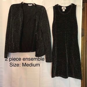 Dress and jacket ensemble.